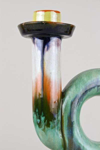 Mid Century Ceramic Candle Holder Marked Austria ca 1950