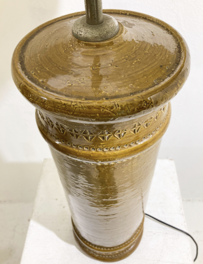 Mid Century Ceramic Table Lamp by Bitossi Italy 1960s