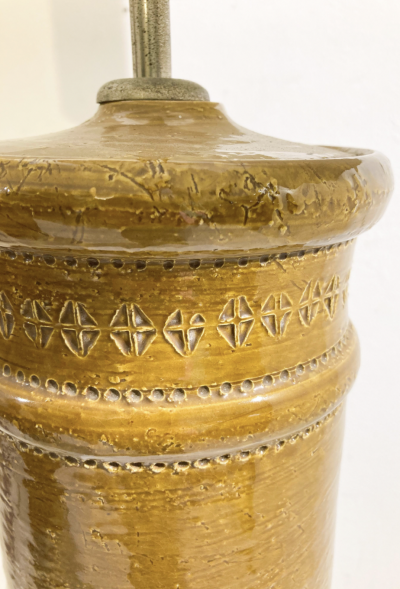 Mid Century Ceramic Table Lamp by Bitossi Italy 1960s