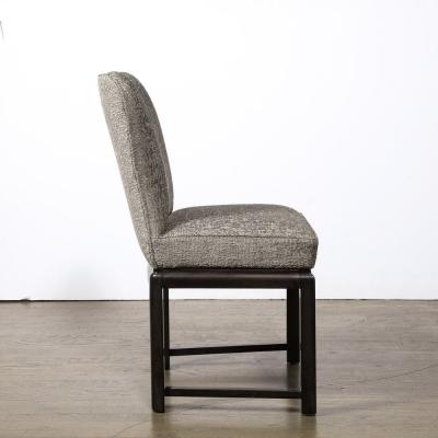 Mid Century Chair in Ebonized Walnut Base with Holly Hunt Fabric