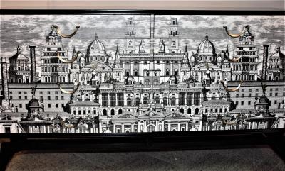 Mid Century Chest of Drawers in the Style of Fornasetti