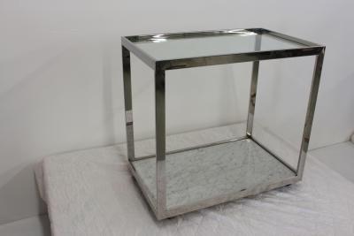 Mid Century Chrome and Marble Barcart
