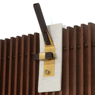 Mid Century Coat Rack with Integrated Mirror Italy 1970s