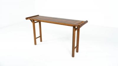 Mid Century Console Walnut Italy 1970s