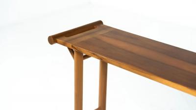 Mid Century Console Walnut Italy 1970s