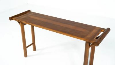 Mid Century Console Walnut Italy 1970s