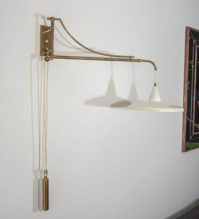 Mid Century Counter Balanced Adjustable Wall Scone