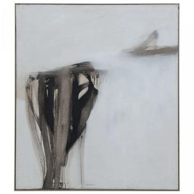 Mid Century Cuban Framed Abstract Oil Painting on Canvas