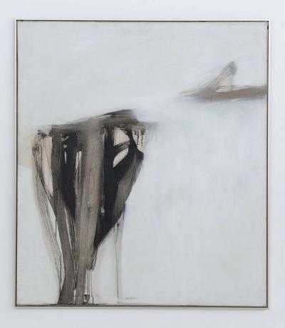 Mid Century Cuban Framed Abstract Oil Painting on Canvas