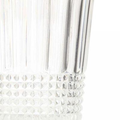 Mid Century Cut Glass and Brass Ice Bucket