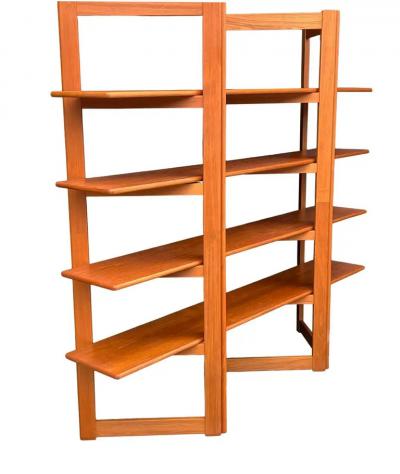 Mid Century Danish Modern Teak Shelving Unit Etagere or Wall Unit