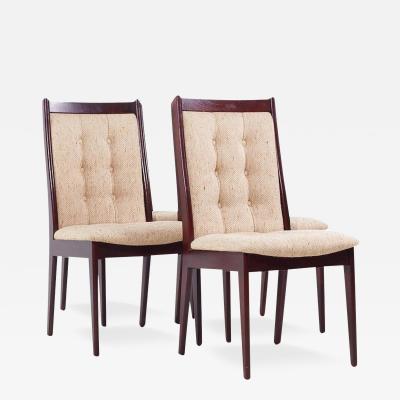 Mid Century Danish Rosewood Upholstered Dining Chairs Set of 4