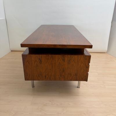 Mid Century Desk Rosewood Veneer Germany circa 1960