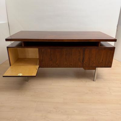 Mid Century Desk Rosewood Veneer Germany circa 1960