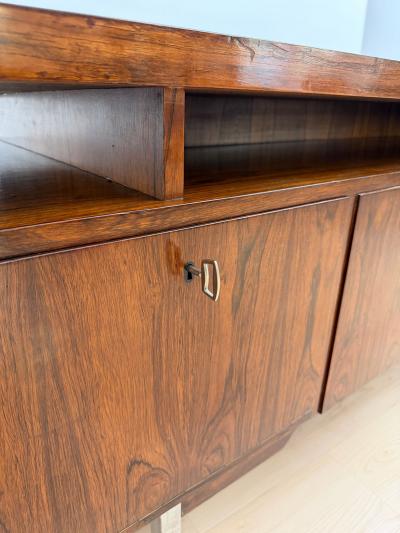 Mid Century Desk Rosewood Veneer Germany circa 1960
