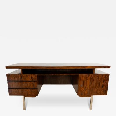 Mid Century Desk Rosewood Veneer Germany circa 1960