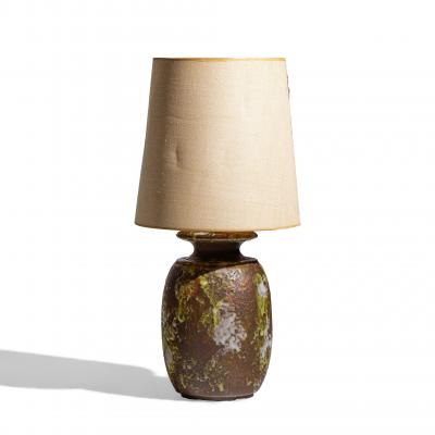 Mid Century Drip Glaze Studio Pottery Table Lamp