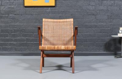 Mid Century Dutch Modern Cane Teak Lounge Chair