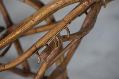 Mid Century English Bamboo Reclining Armchair