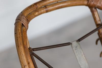 Mid Century English Bamboo Reclining Armchair