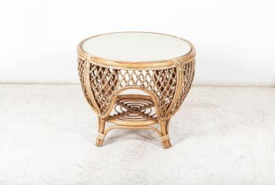 Mid Century English Cane Wicker Conservatory Set