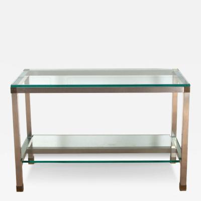 Mid Century English Stainless Steel Console Table by David Hicks