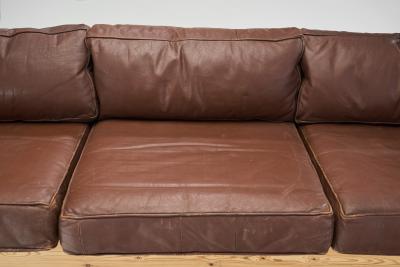 Mid Century European Pine Wood Sofa Europe ca 1950s