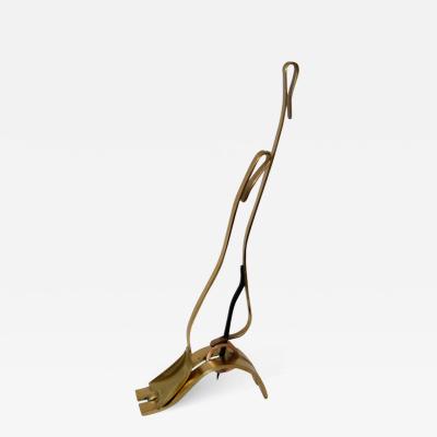 Mid Century Firetool Set in Satin Brass