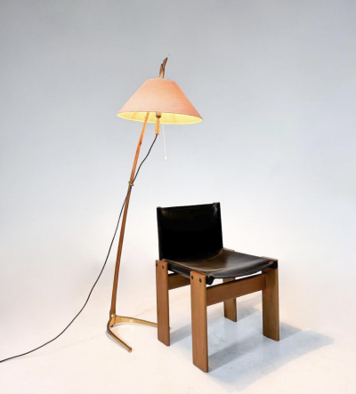 Mid Century Floor Lamp Model 2076 Dornstab by J T Kalmar Austria 1950s