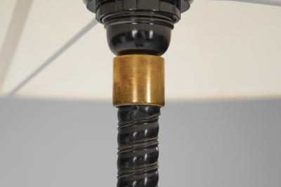 Mid Century Floor Lamp with Brass Details Europe 1950s