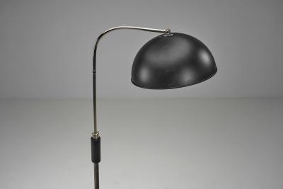 Mid Century Floor Lamp with Wooden Base Europe ca 1950s