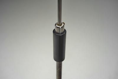 Mid Century Floor Lamp with Wooden Base Europe ca 1950s