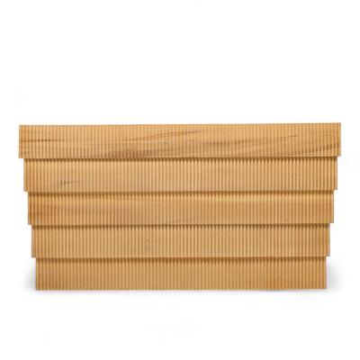 Mid Century Fluted Oak and Burlwood Console Table