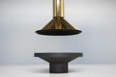 Mid Century Freestanding Brass Fireplace France 1975