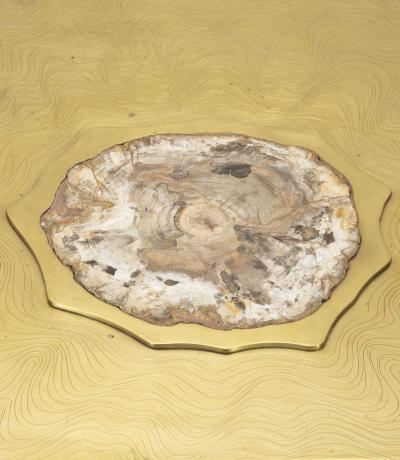 Mid Century French Brass Table by Fernand Bresse