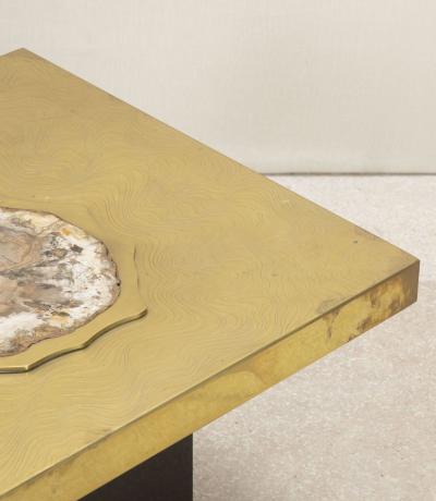 Mid Century French Brass Table by Fernand Bresse