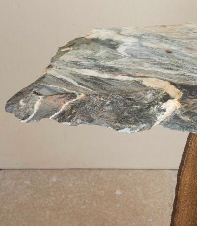 Mid Century French Brutalist Console Table by Maurice Barilone