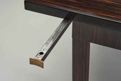 Mid Century French Dark Wood Dining Table France ca 1950s