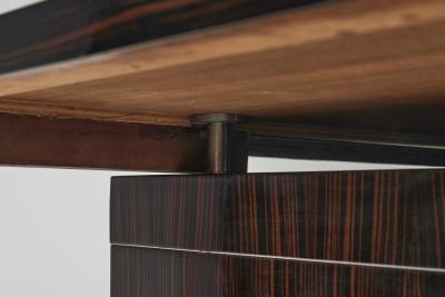 Mid Century French Dark Wood Dining Table France ca 1950s