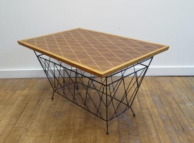 Mid Century French Marquetry Cocktail Table