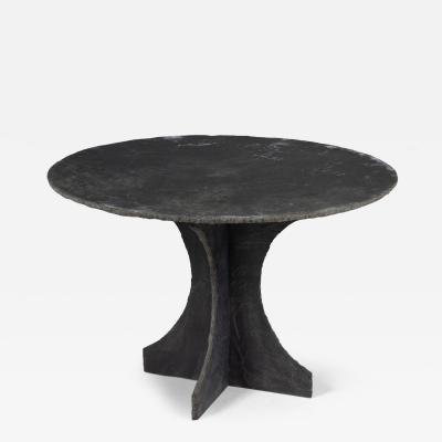 Mid Century French Round Slate Table