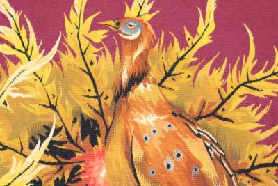 Mid Century French Tapestry 4 11 x 7 4 