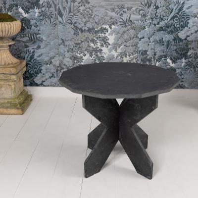 Mid Century French Twelve Sided Slate Table