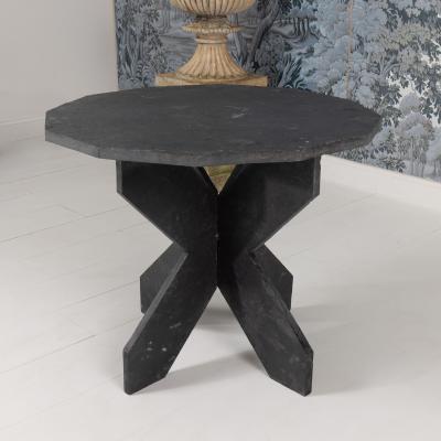 Mid Century French Twelve Sided Slate Table