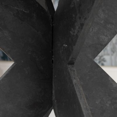 Mid Century French Twelve Sided Slate Table