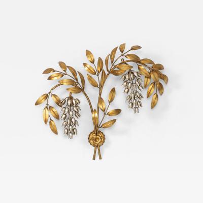 Mid Century German Pioggia d Oro Wall Sconce Appliqu by Hans K gl