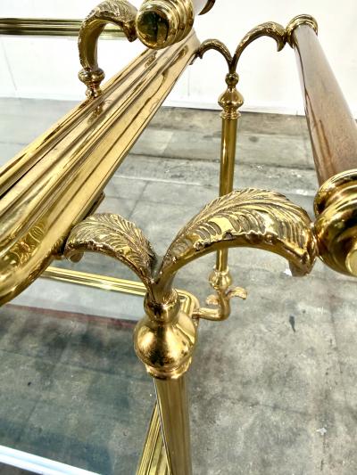 Mid Century Gilt Brass Bar Cart circa 1960s