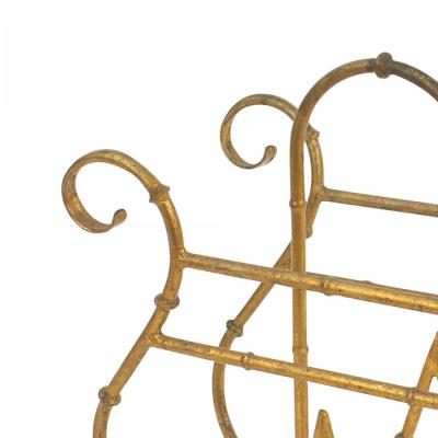 Mid Century Gilt Magazine Rack