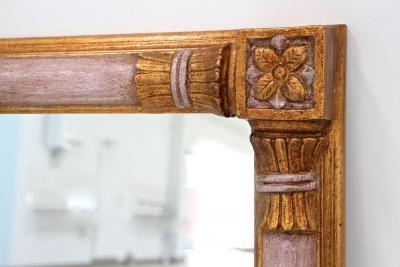 Mid Century Gilt Wall Mirror Handcarved 20th Century Italy ca 1950