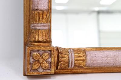 Mid Century Gilt Wall Mirror Handcarved 20th Century Italy ca 1950